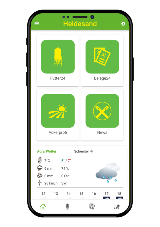 Heidesand App Mockup